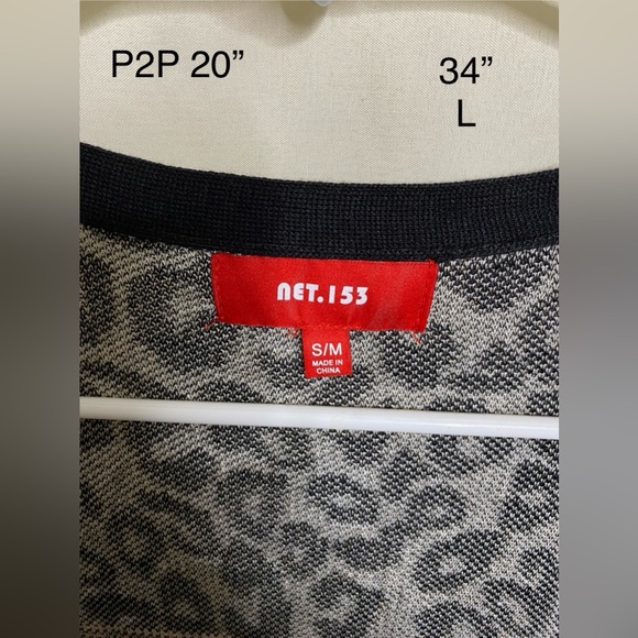 Net. 153 Leopard Ombré Striped Open Cardigan - Picture 2 of 6